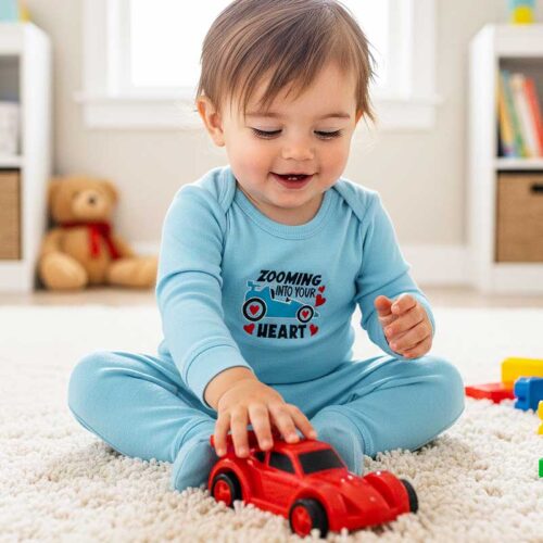 zooming heart PJs