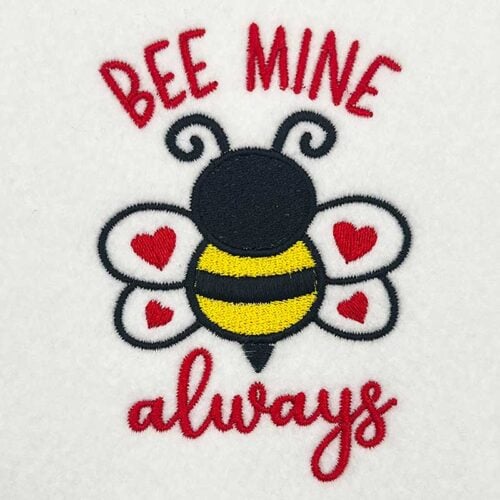 Bee Mine Always embroidery design