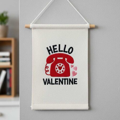 Hello valentine wall hanger