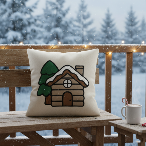 woodland cabin cushion
