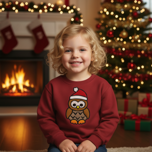 owl applique shirt