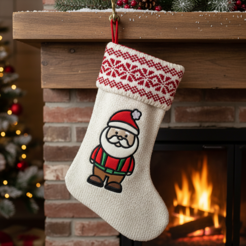 woodland Santa stocking