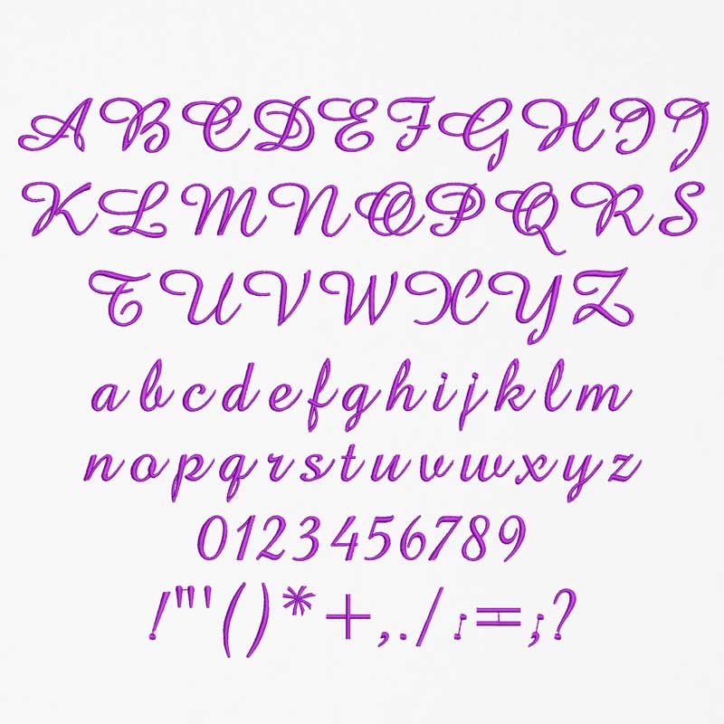 Embroidery Legacy Font (ELF): Amazone 30mm - Image 2