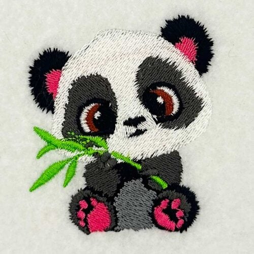 Chibi Panda embroidery design