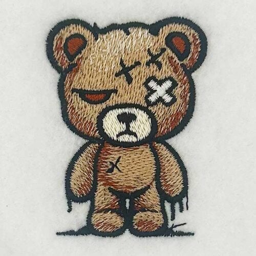 Chibi Tattered Teddy embroidery design