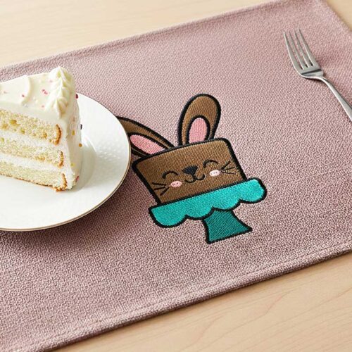 bunny cake placemat