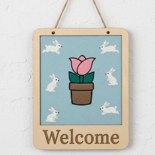 Tulip welcome sign