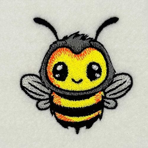 Chibi Bee embroidery design