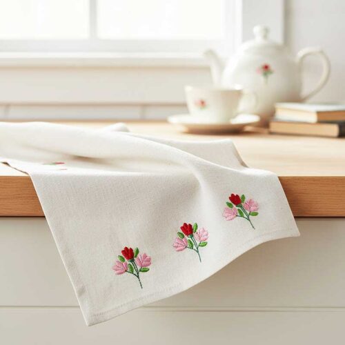 mini flower 16 tea towel