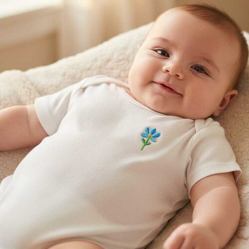 mini flower 7 onesie