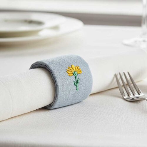 mini flower 8 napkin ring