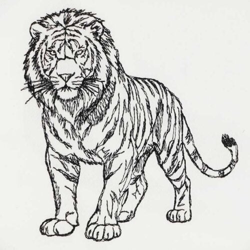 Liger embroidery design