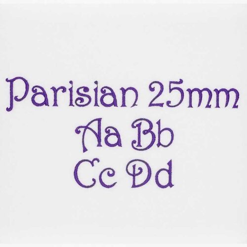 Parisian 25mm ELF font