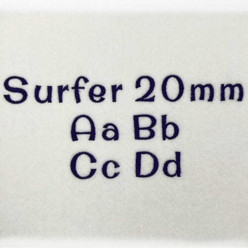 Surfer 20mm ELF font