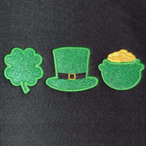 St. Patrick's Day applique embroidery design