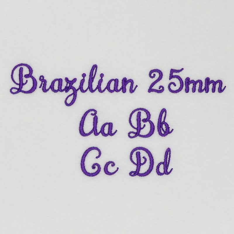 Brazilian25mmSewout | Embroidery Legacy Brazilian elf font