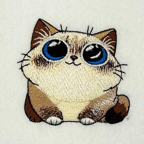 Chibi Cat embroidery design