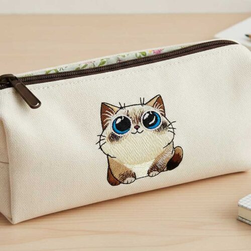 chibi cat pencil case