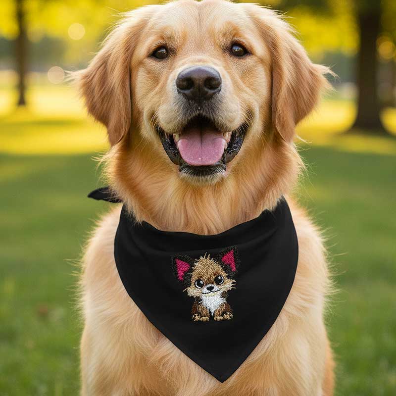 ChibiPuppy3_Bandana | Embroidery Legacy chibi puppy bandana