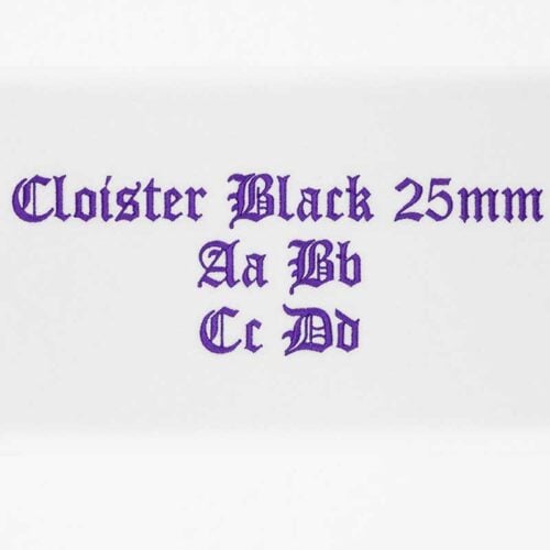 Cloister Black 25mm elf font