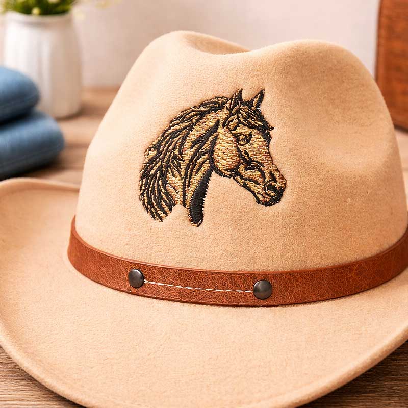 ClydeB_HorseHat | Embroidery Legacy