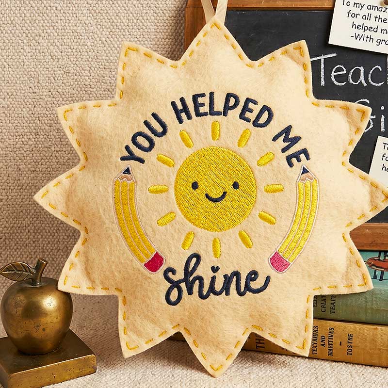 HelpedMeShine_Sun | Embroidery Legacy helped me shine stuffie