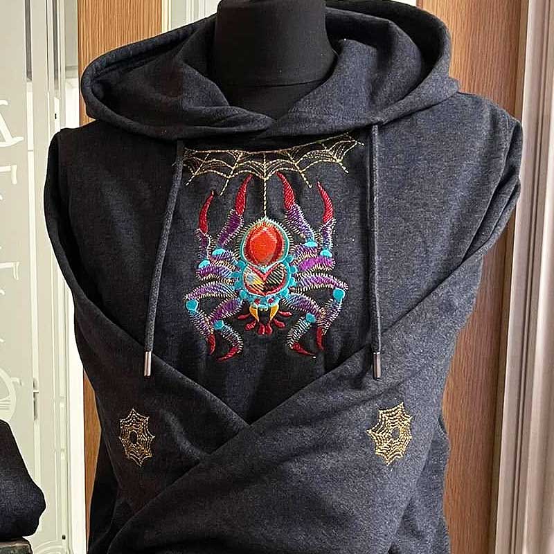 JudiM_SpiderHoodie | Embroidery Legacy