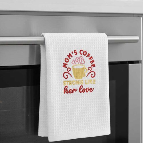 mom coffee towel