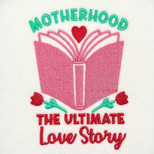 Motherhood story embroidery design