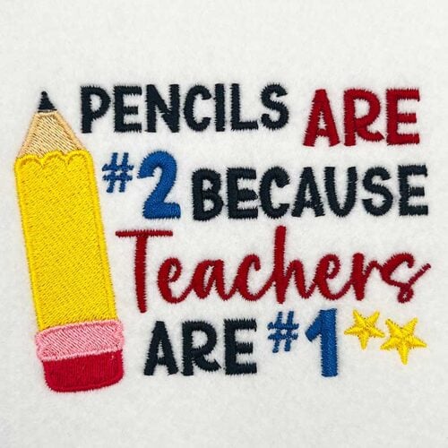 Pencils are embroidery design