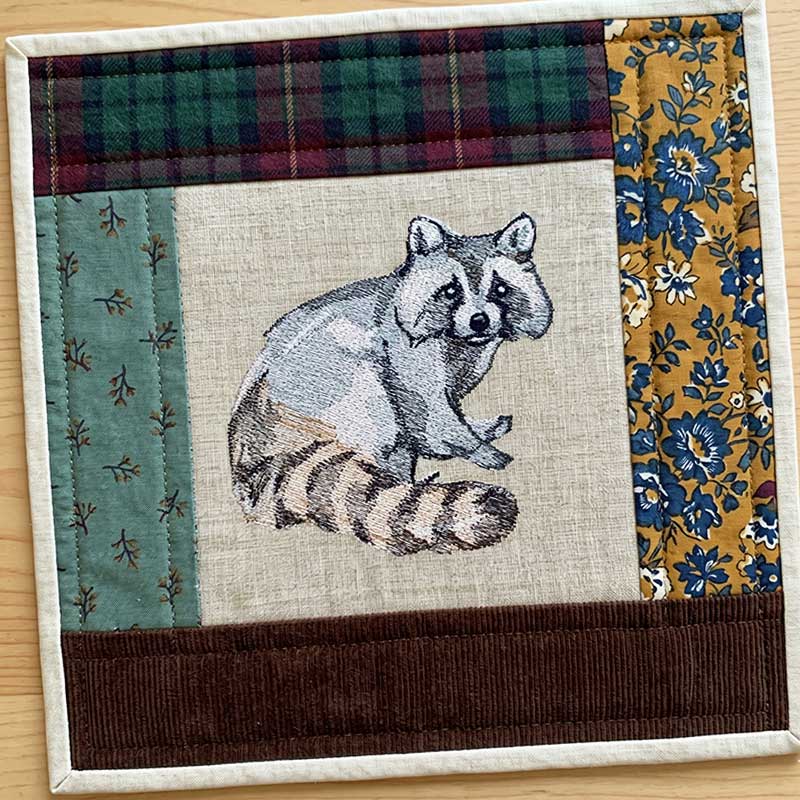 Racoon Quilt Square