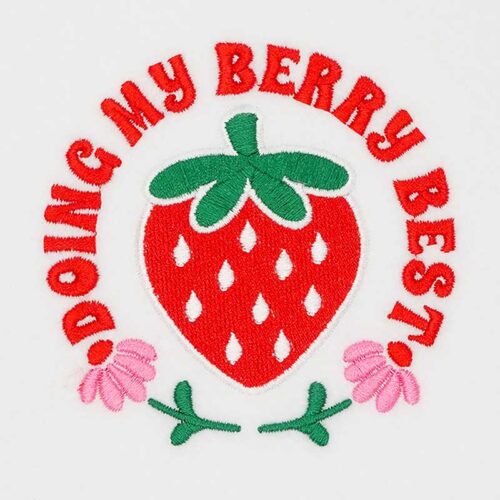 doing my berry best embroidery design