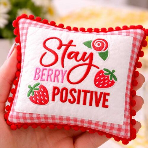 Stay Berry Positive cushion