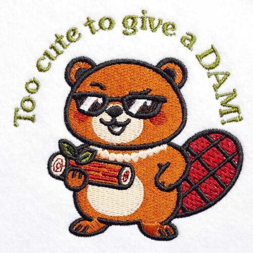 Sassy Beaver embroidery design