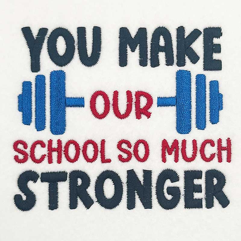 SchoolStronger | Embroidery Legacy School Stronger embroidery design