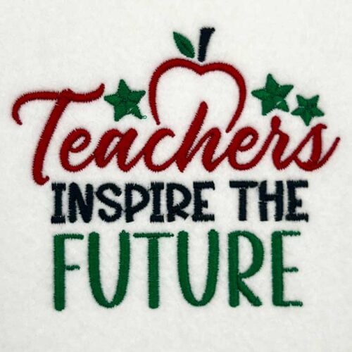 Teachers Inspire embroidery design