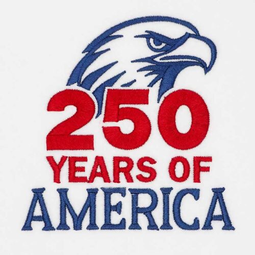 250 year of America embroidery design