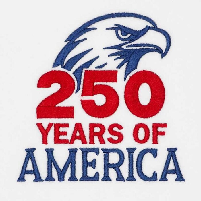 250YearsOfAmerica | Embroidery Legacy 250 year of America embroidery design