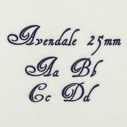 Avendale 25mm ELF Font