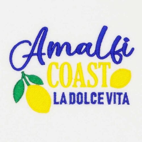 Amalfi coast embroidery design