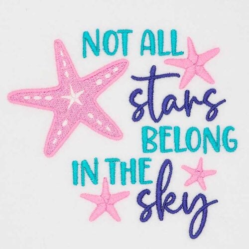 not all stars embroidery design