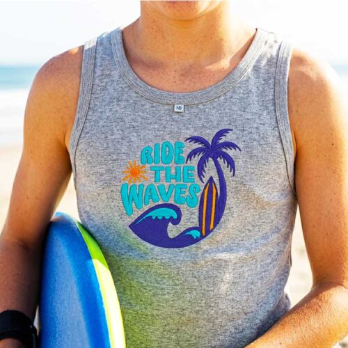 ride the waves tank top