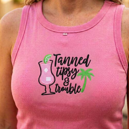 Tanned and Tipsy tank top