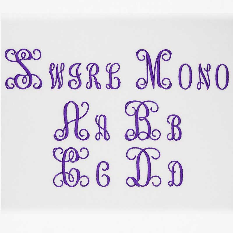 Swirl Mono 50mm ELF font