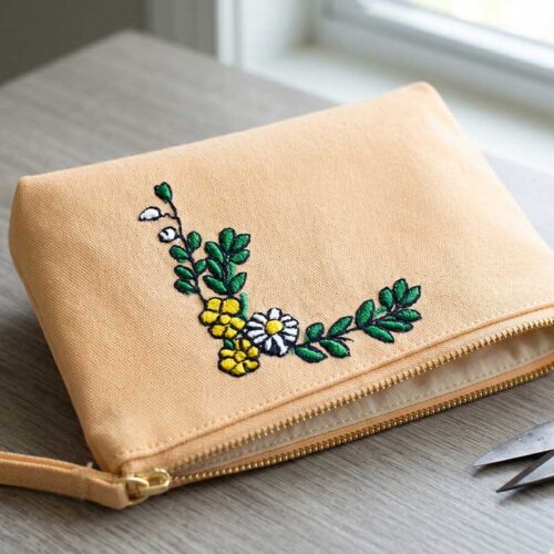 Floral set 3d zippy pouch