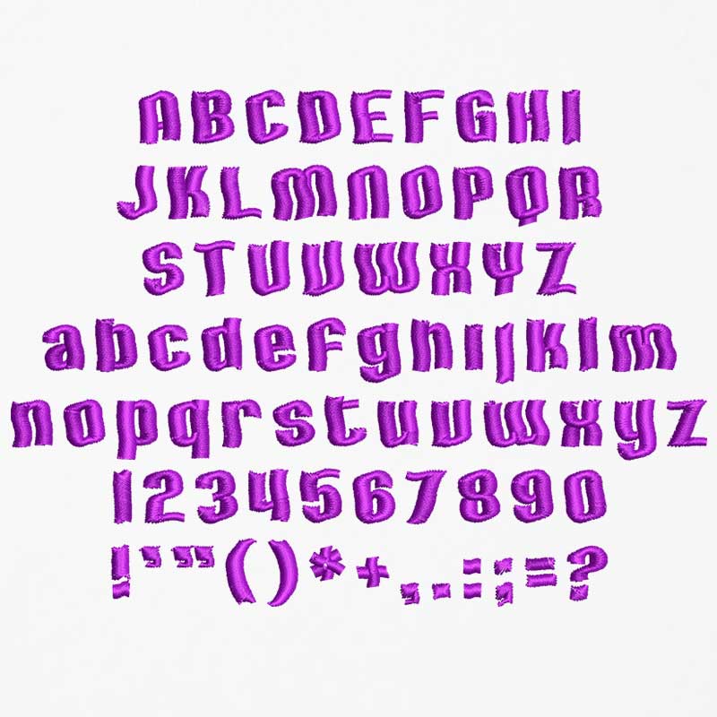 Hallucination12mm | Embroidery Legacy Hallucination 12mm ELF font