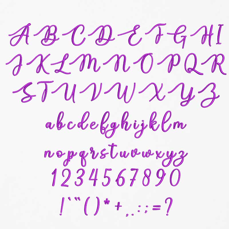 Molydia25mm | Embroidery Legacy Molydia 25mm ELF font