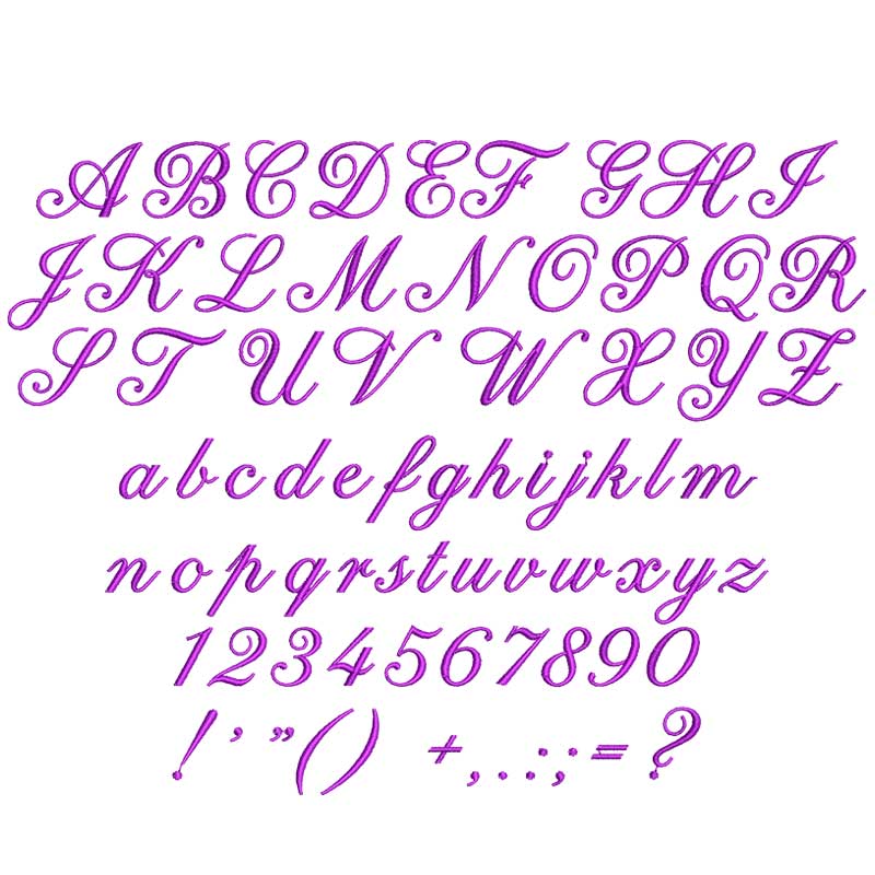 Perfume20mm | Embroidery Legacy Perfume 20mm ELF font