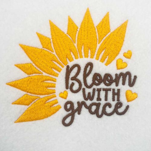 Bloom with grace embroidery design