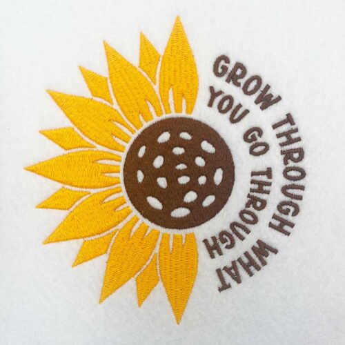 Grow embroidery design